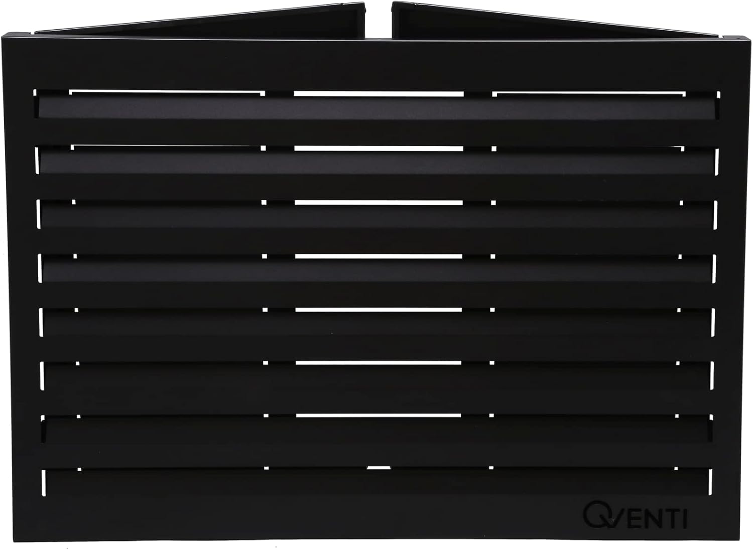 Qventi Abdeckung für Klimaanlage - Anthrazit/Grau - Aluminium - Schutzgitter - Verkleidung - Einfache Montage - Größe S - Außenmaße (LxBxH): 100 x 50 x 75 cm