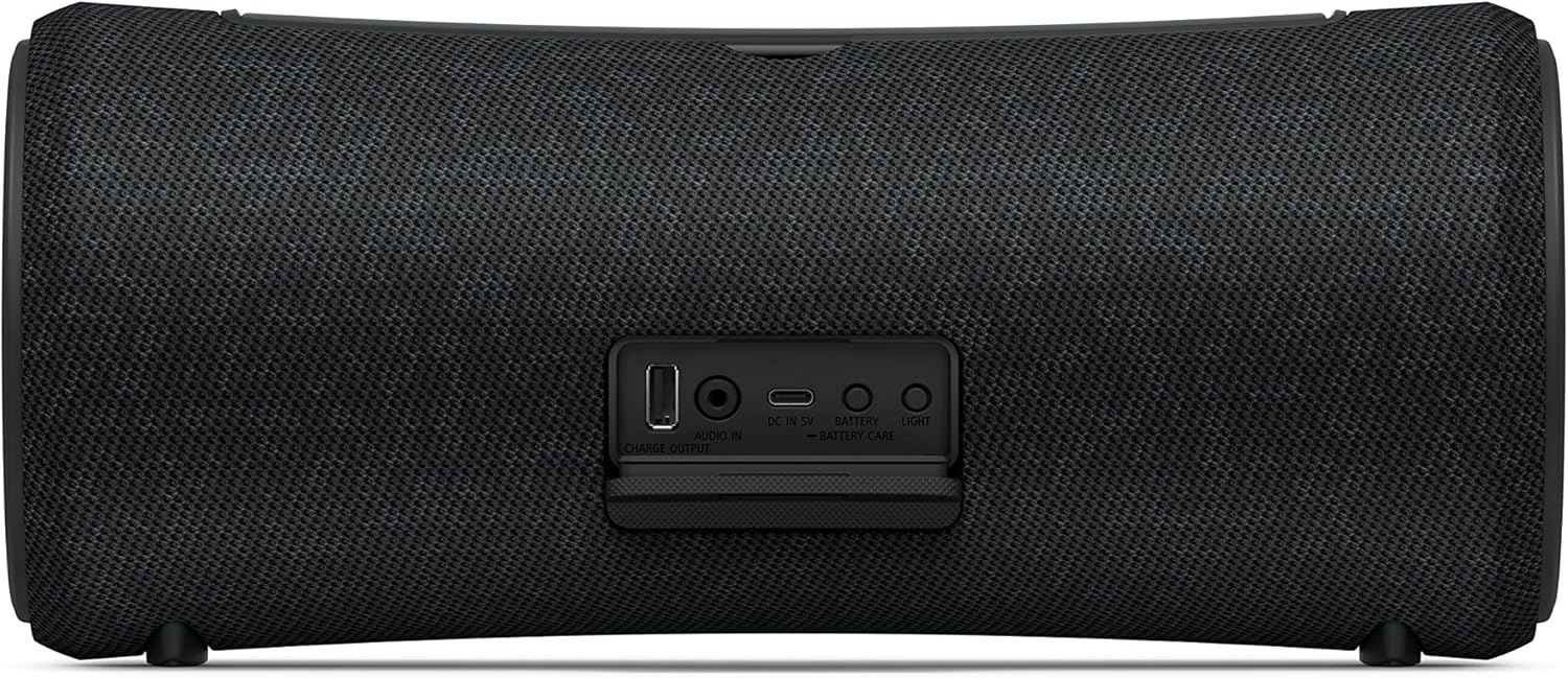 Sony SRS-XG300 - Tragbarer kabelloser Bluetooth-Lautsprecher mit starkem Partysound und Beleuchtung - wasserdicht, 25 Stunden Akkulaufzeit, Smartphone und Schnellladefunktion - Schwarz