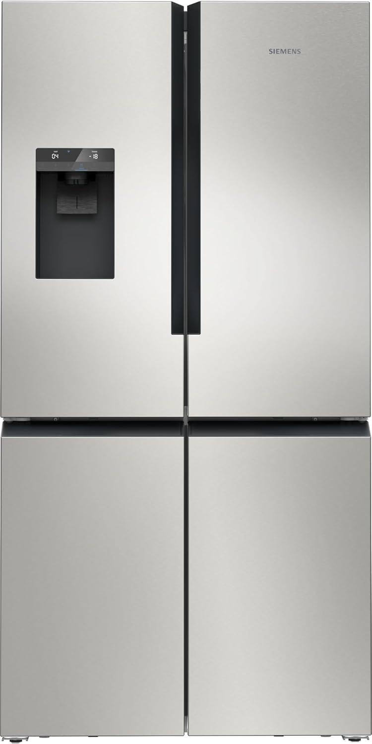 SIEMENS KF96NVPEA iQ300 Multi-Door-Kühlschrank, 183 x 91 cm, 405 L Kühlen & 200 L Gefrieren, hyperFresh längere Frische, noFrost nie wieder abtauen, superCooling schnellere Kühlung