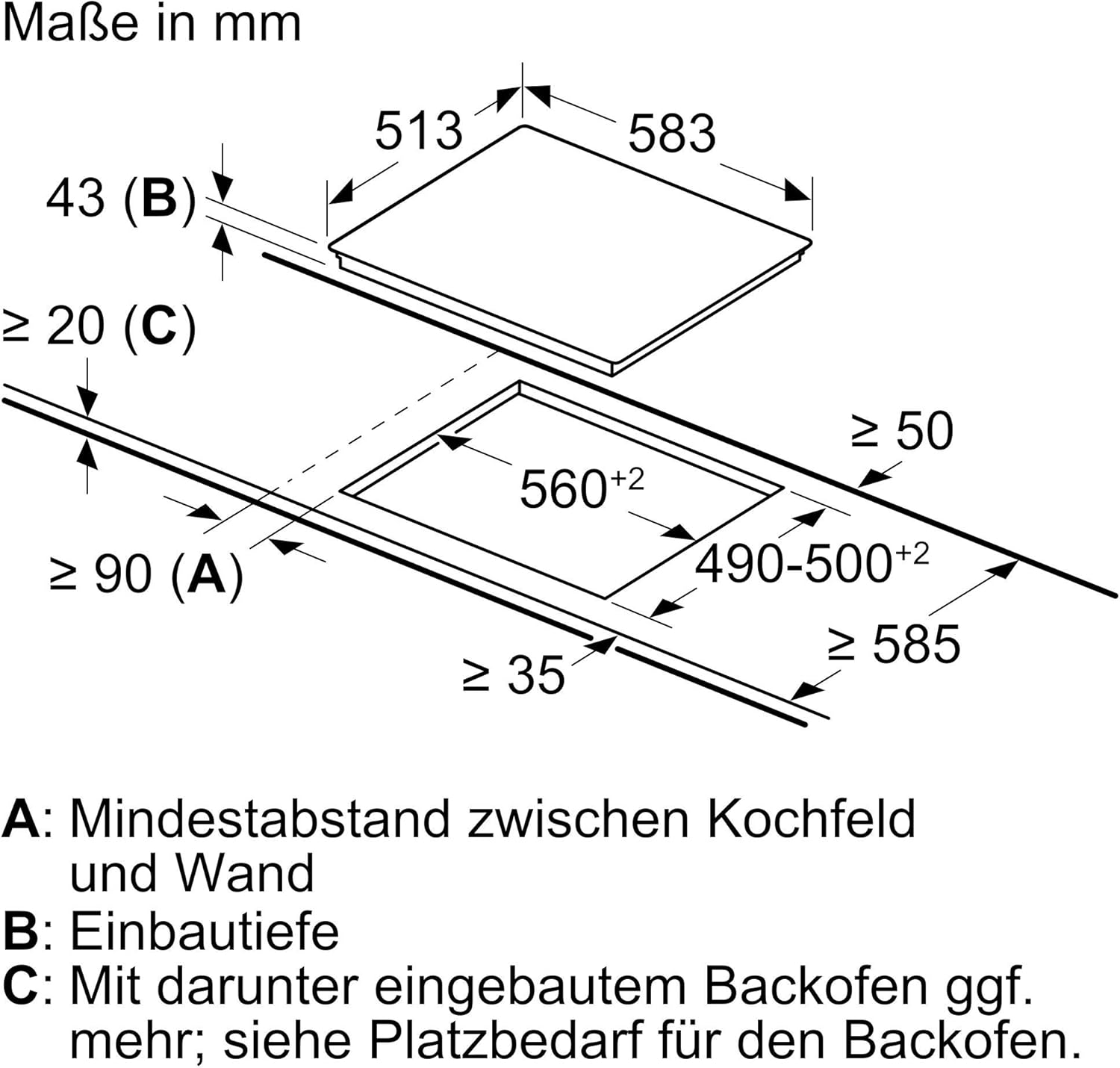 Siemens EQ311KA1ZM Einbau-Herd-Set iQ300, Integrierbare Herd-Kochfeld-Kombination 60 cm breit, Dampfunterstützung, Schnellaufheizung, 3D Heißluft, Bräterzone, Schwarz