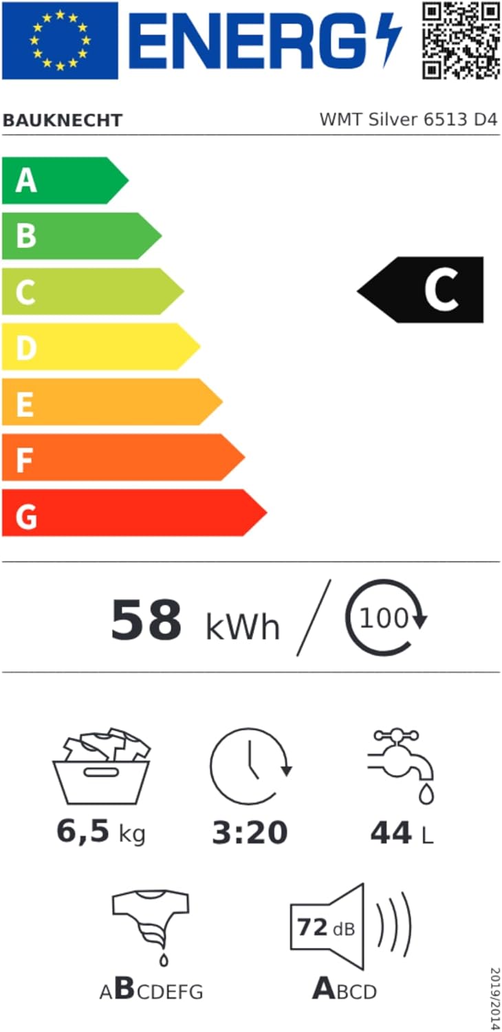 Bauknecht WMT Silver 6513 D4 Toplader-Waschmaschine/ 6,5 kg/ 1300 UpM/Vollwasserschutz/Autom.-Trommelpositionierung/SoftOpening/ 15° Green&Clean/Kurz 30/ Aqua Saver/Extra Spülen/Startzeitvorwahl