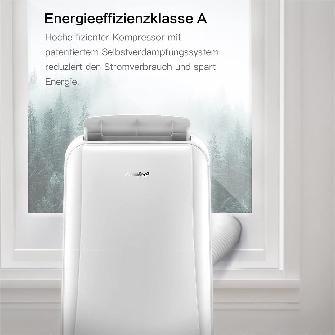 Comfee Mobiles Klimagert Easy Cool 2.0, 7000 BTU 2,0kW, Kühlen&Ventilieren&Entfeuchten, Raumgre bis 68m(25㎡), APP-Steuerung/Alexa/Google Home/IFTTT, Mobile Klimaanlage mit Abluftschlauch