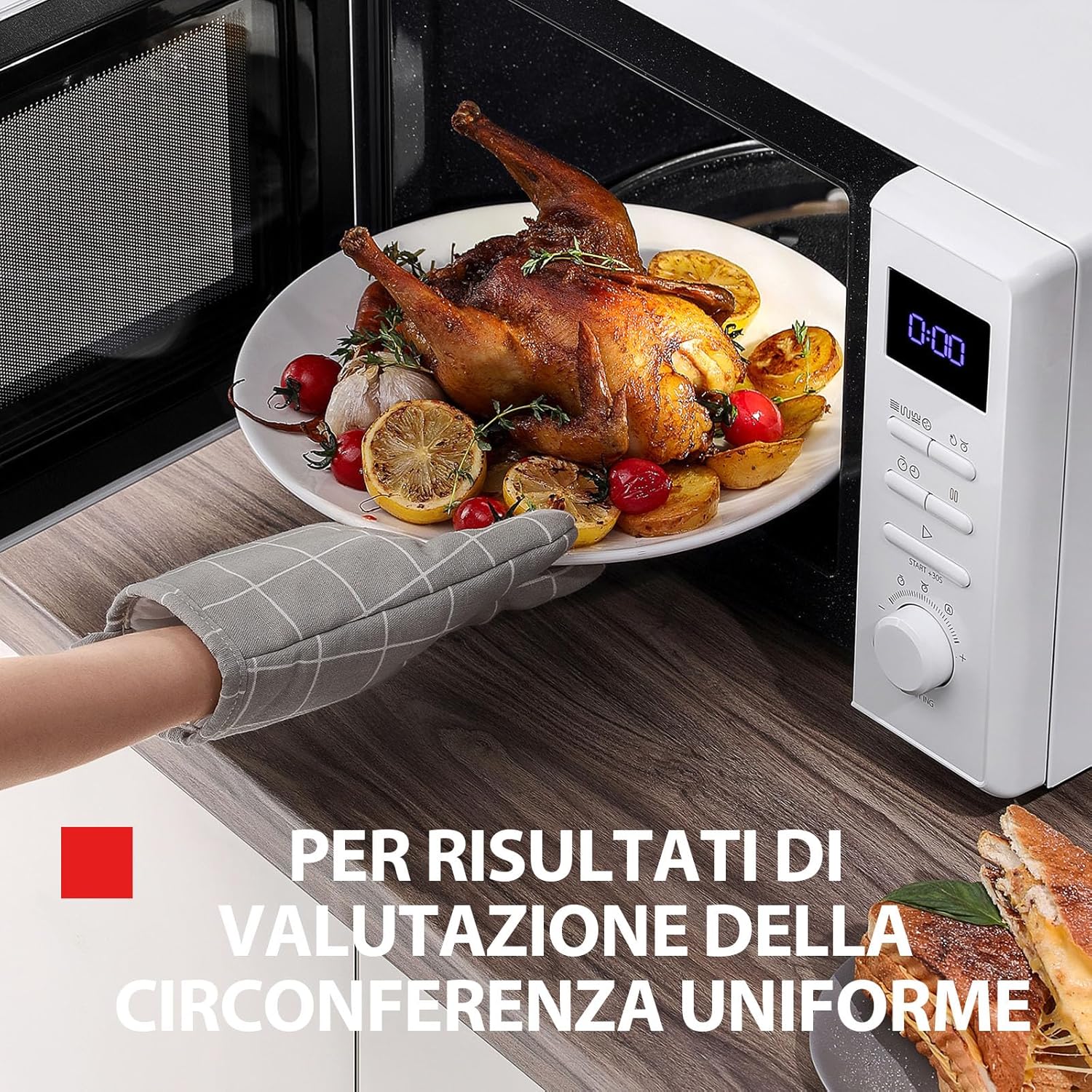 Toshiba MW2-AC25T(BK) 4-in-1 Mikrowellengrill mit Konvention, 25 l, 10 einfache Speisekarten, emaillierter Hohlraum, Speicherplatz drehbar, 1100 W Grill, 2100 W, Konvention, Schwarz