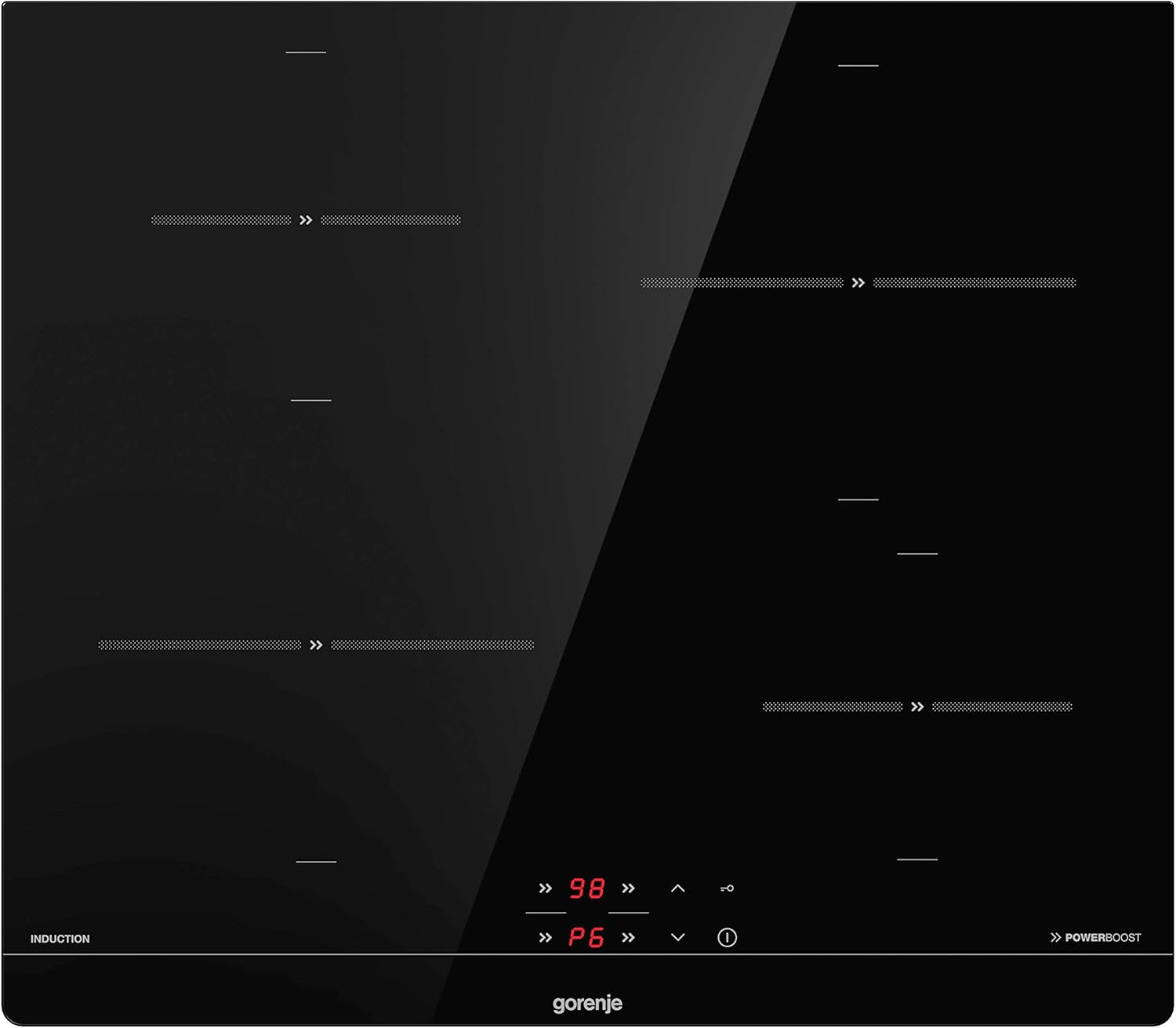 Gorenje 738971 Einbaubackofen-Set OptiBake Black Steam Pyro Set / 77L / Heißluft/Pyrolyse/ExtraSteam/GentleClose/AirFry/Pizzamode 300°C/PerfectGrill/Induktions-Kochfeld mit BridgeZone/schwarz