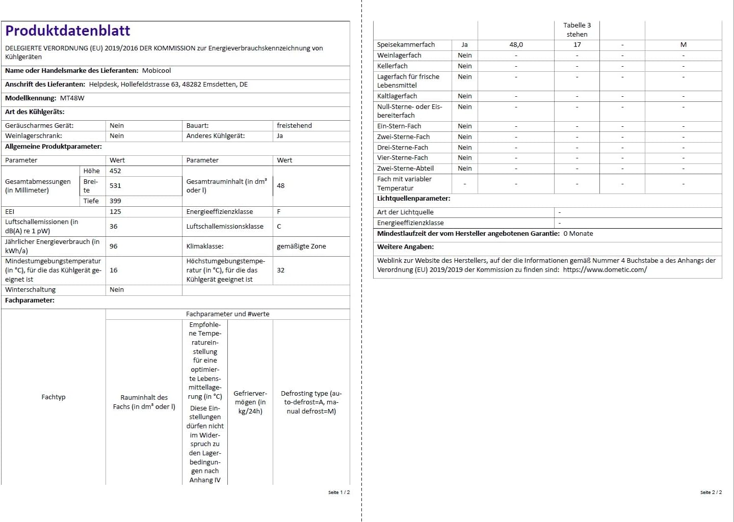 Mobicool MT48W AC/DC - elektrische Kühlbox mit Rollen passend für eine komplette Getrnkekiste / Bierkiste, 48 Liter, 12 V und 230 V für Auto, Lkw, Boot, Reisemobil und Steckdose, Blau