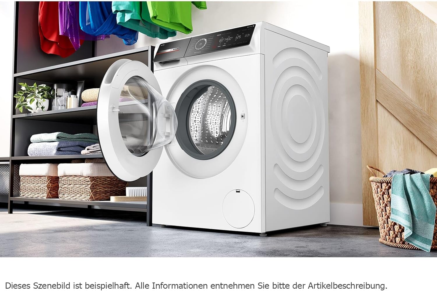 BOSCH WAN28127 Waschmaschine Serie 4, Frontlader mit 8kg Fassungsvermögen, 1400 UpM, Iron Assist, Active Water Plus, EcoSilence Drive, Speed Perfect, Weiß, 60cm
