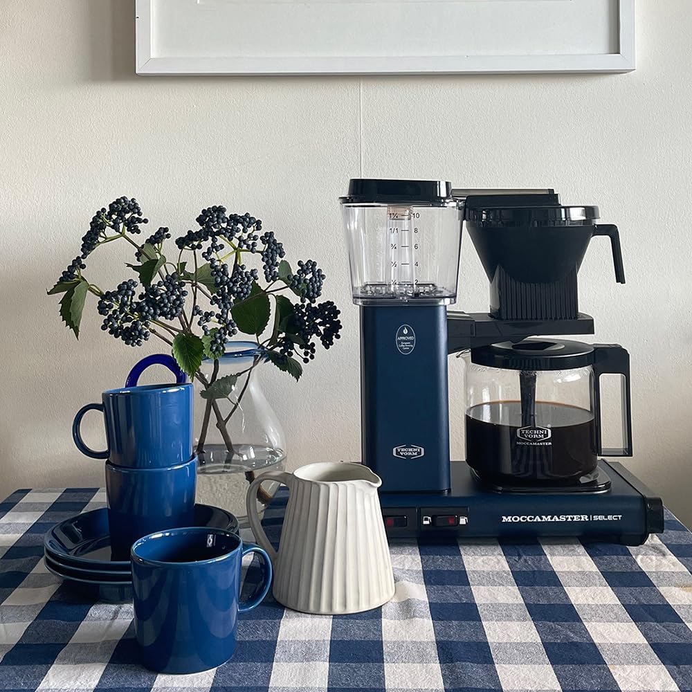 Moccamaster KBG Select, Kaffeemaschine, Retro Kaffeemaschine, Filterkaffee, Off-White, 1.25L