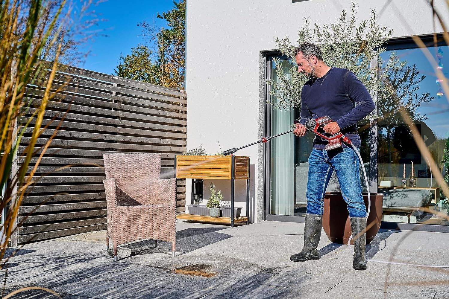 Einhell Akku-Druckreinigerpistole HYPRESSO 18/24-1 Power X-Change (18 V, 24 bar, Mobile Reinigung und Bewsserung, 240 L/h, inkl. Zubehr, ohne Akku & Ladegert)