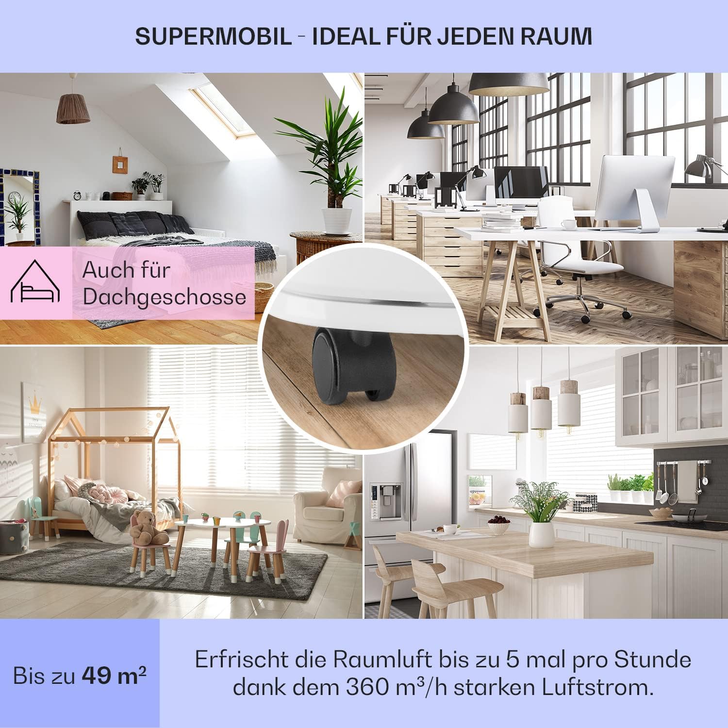 Klarstein Mobile Klimaanlage mit Abluftschlauch, 3-in-1 Klimagerät mit Ventilator & Luftentfeuchter, Kleine & Portable Klimaanlage für Wohnung & Büro,10000 BTU AC mit Niedrigem Verbrauch