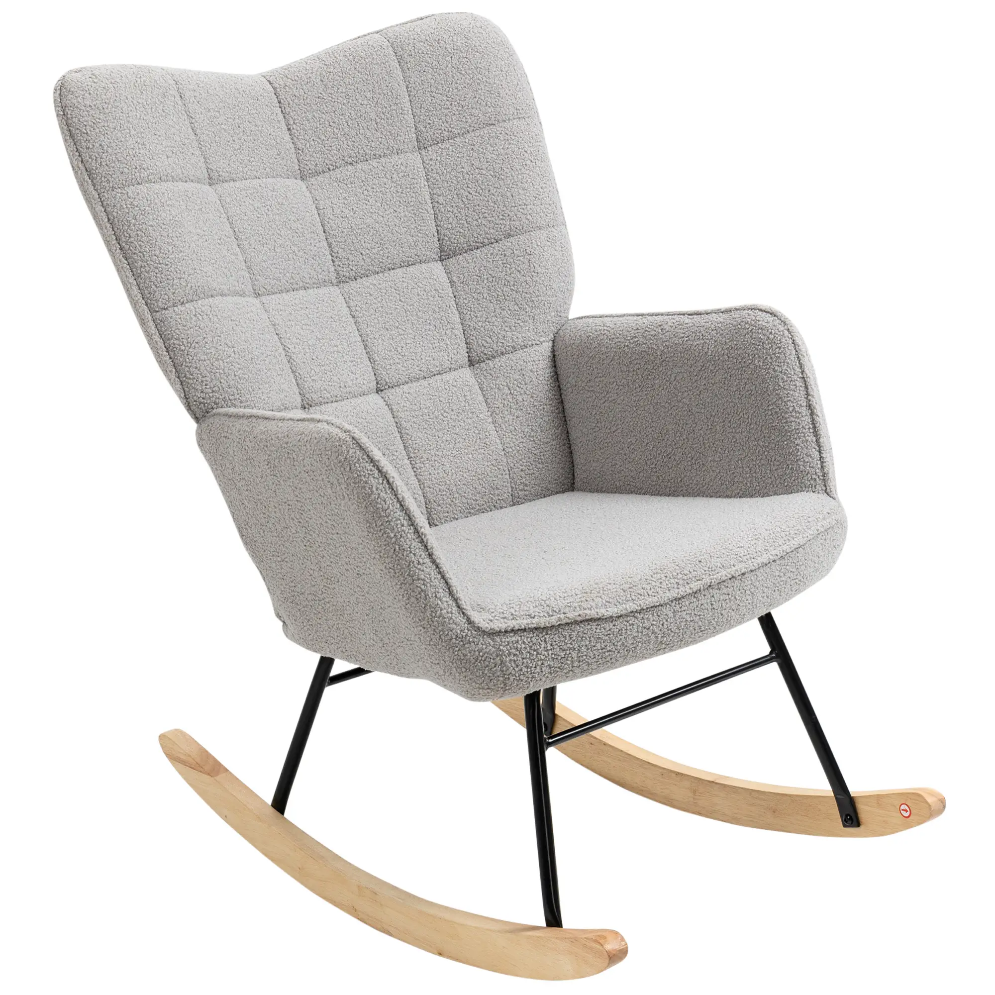 HOMCOM Schaukelstuhl Wohnzimmer Schwingsessel elegant gemütlich