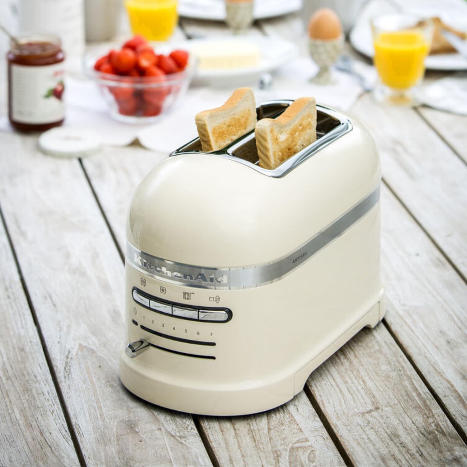 KitchenAid Toaster für 2 Scheiben mit Sandwich-Zange | Artisan | Retro Toast Machine | Verschiedene Funktionen und Bräunungsstufen | Grün
