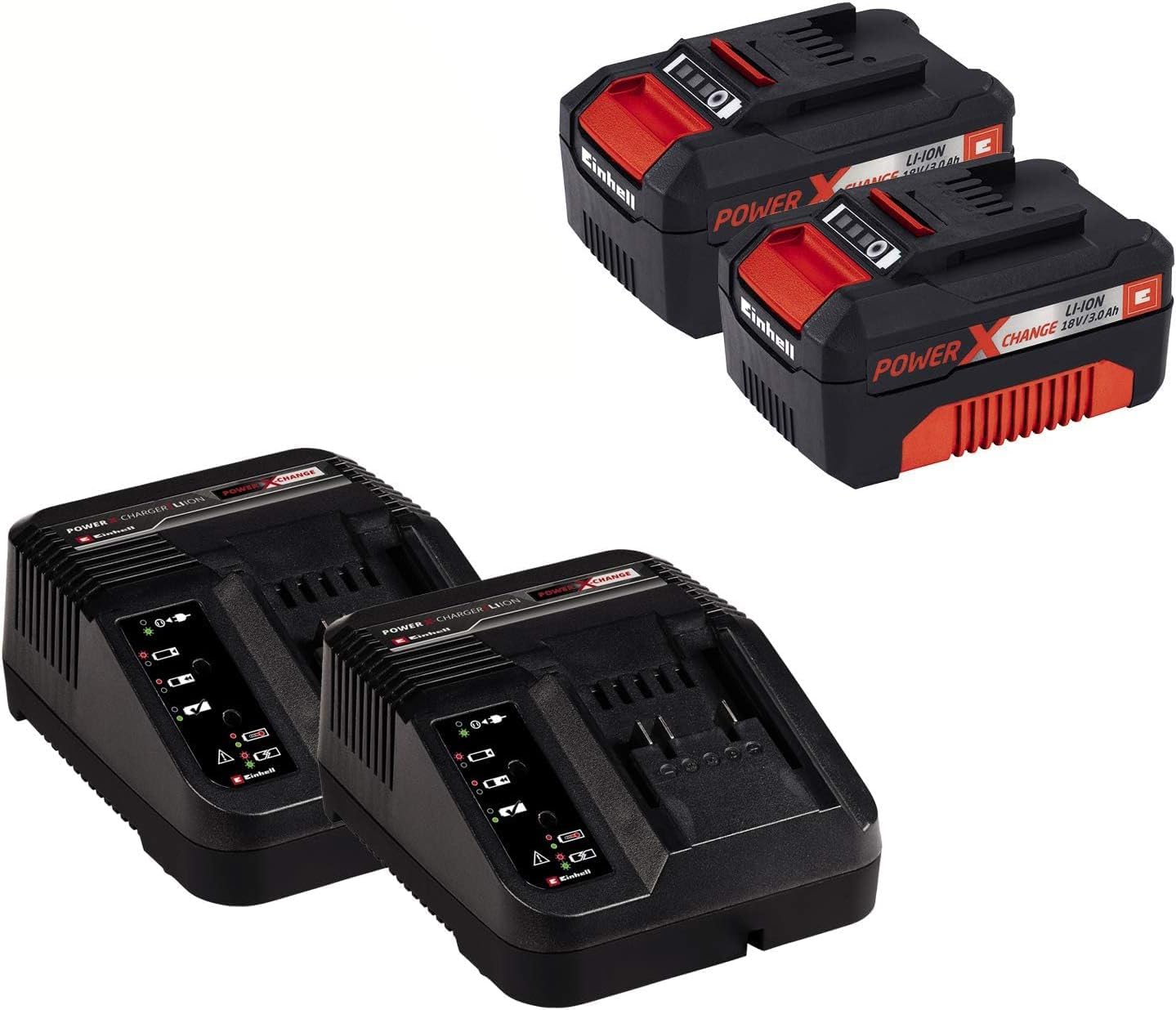 Einhell Akku-Rasenmher GE-CM 36 Li Kit Power X-Change (36 V, 36 cm Schnittbreite, bis 350 m, Brushless, 40L Fangkorb, 25-75 mm Schnitthhe, inkl. 2x 3,0 Ah-Akku und 2x Ladegert)