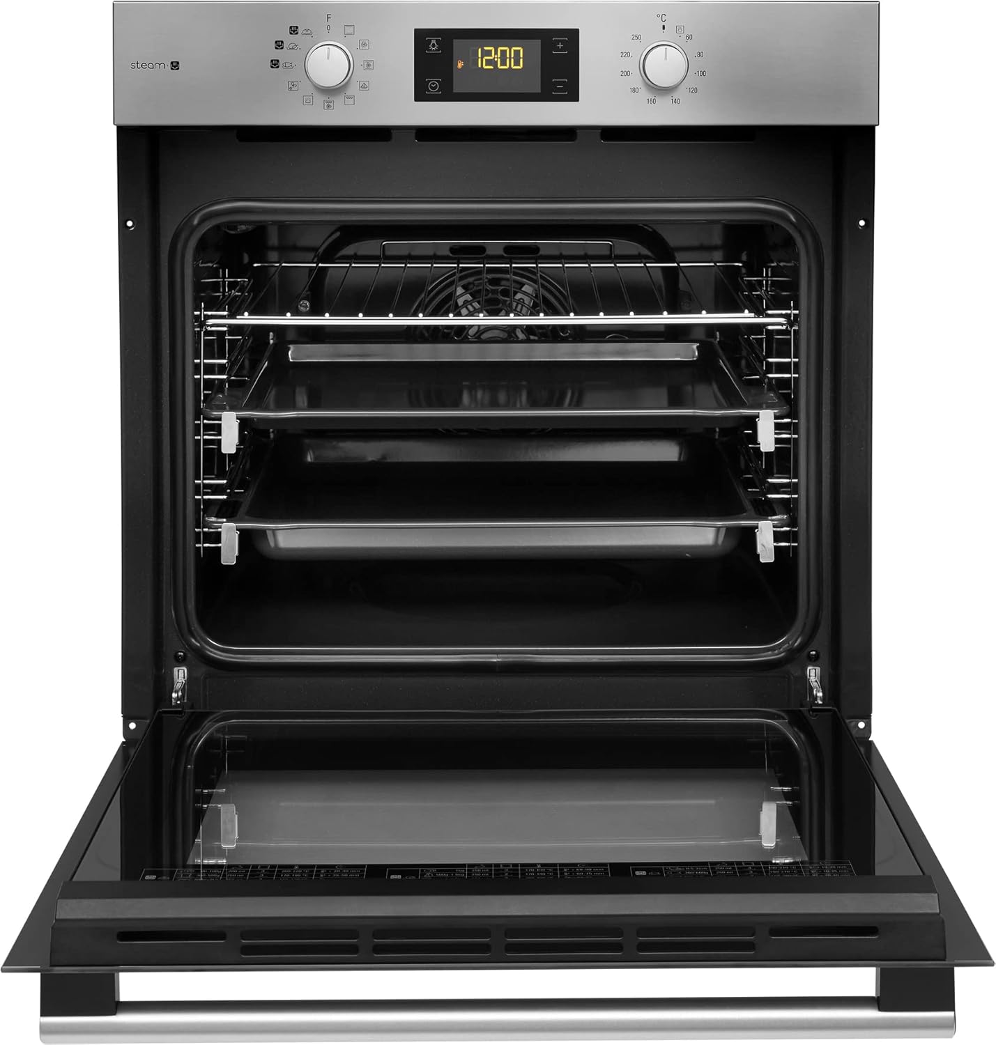 Bauknecht BAKO 566 IND Herd-Kochfeld Kombination/Induktionsfeld (60 cm) / Heißluft/Gentle Steam/Maxi Cooking/My Menue/Kochzonen mit Booster- Funktion/Backauszug auf 2 Ebenen, Edelstahl