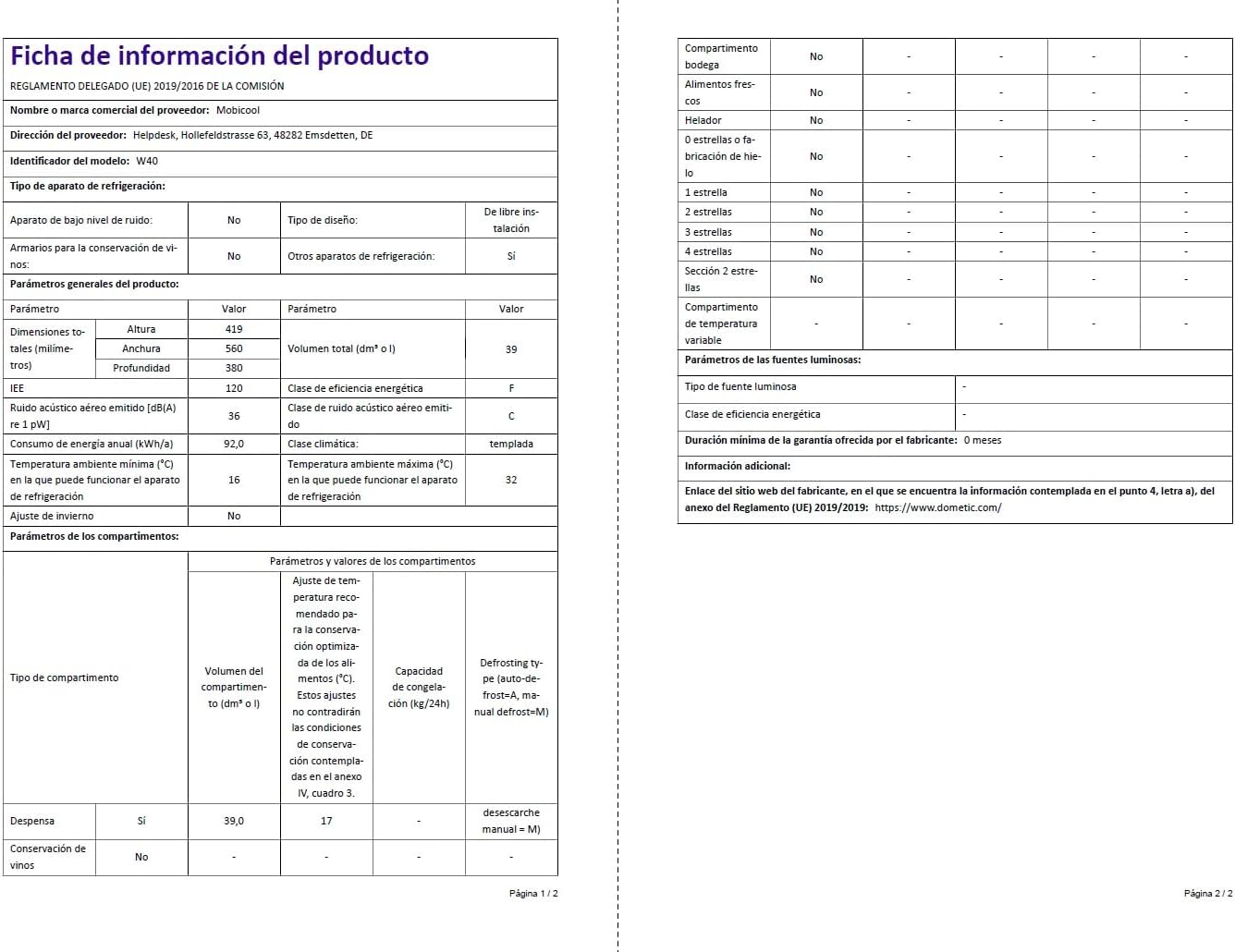 MOBICOOL MQ40W Kühlbox mit Rollen | Elektrisch | 39 L | 12V, 230V | für Auto, Boot, Reisemobil und Steckdose