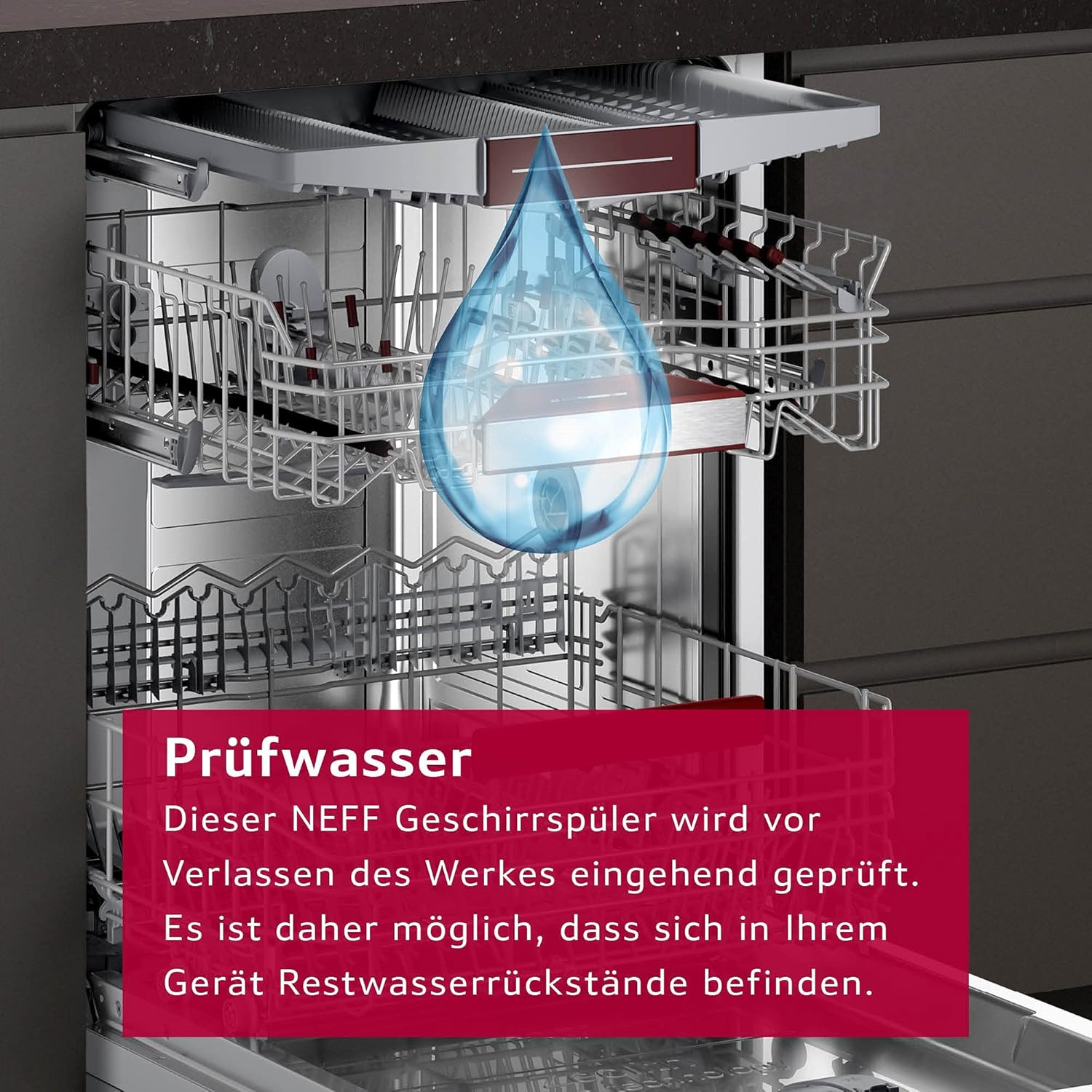 NEFF S157YCX03E, N 70, Smarter Geschirrspüler Vollintegriert, 60 cm, Besteckschublade, Made in Germany, Zeolith-Trocknung, besonders leise Spülmaschine, höhenverstellbarer Oberkorb, starker Sprühdruck