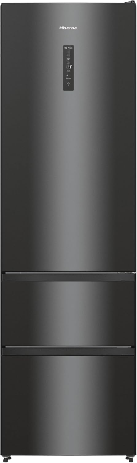 Hisense RB327N4AD2 Kühl-Gefrierkombination/ NoFrostPlus/ Multiflow 360°/ HolidayMode/ FreshZone/ 182,4 cm/ Kühlteil 171 l/ Gefrierteil 85 l/ 41 dB/ 287 kWh/ Jahr/ Edelstahl-Look