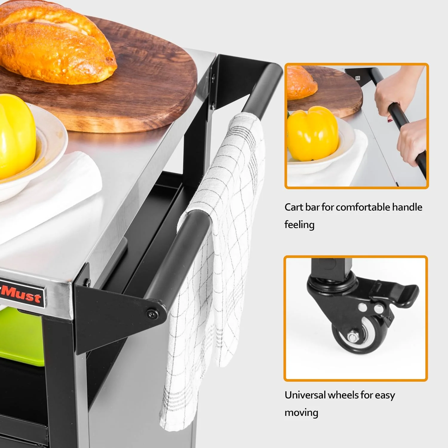 Outdoor Kitchen Cabinet Grill Table - Multifunctional Prep Table & Bar