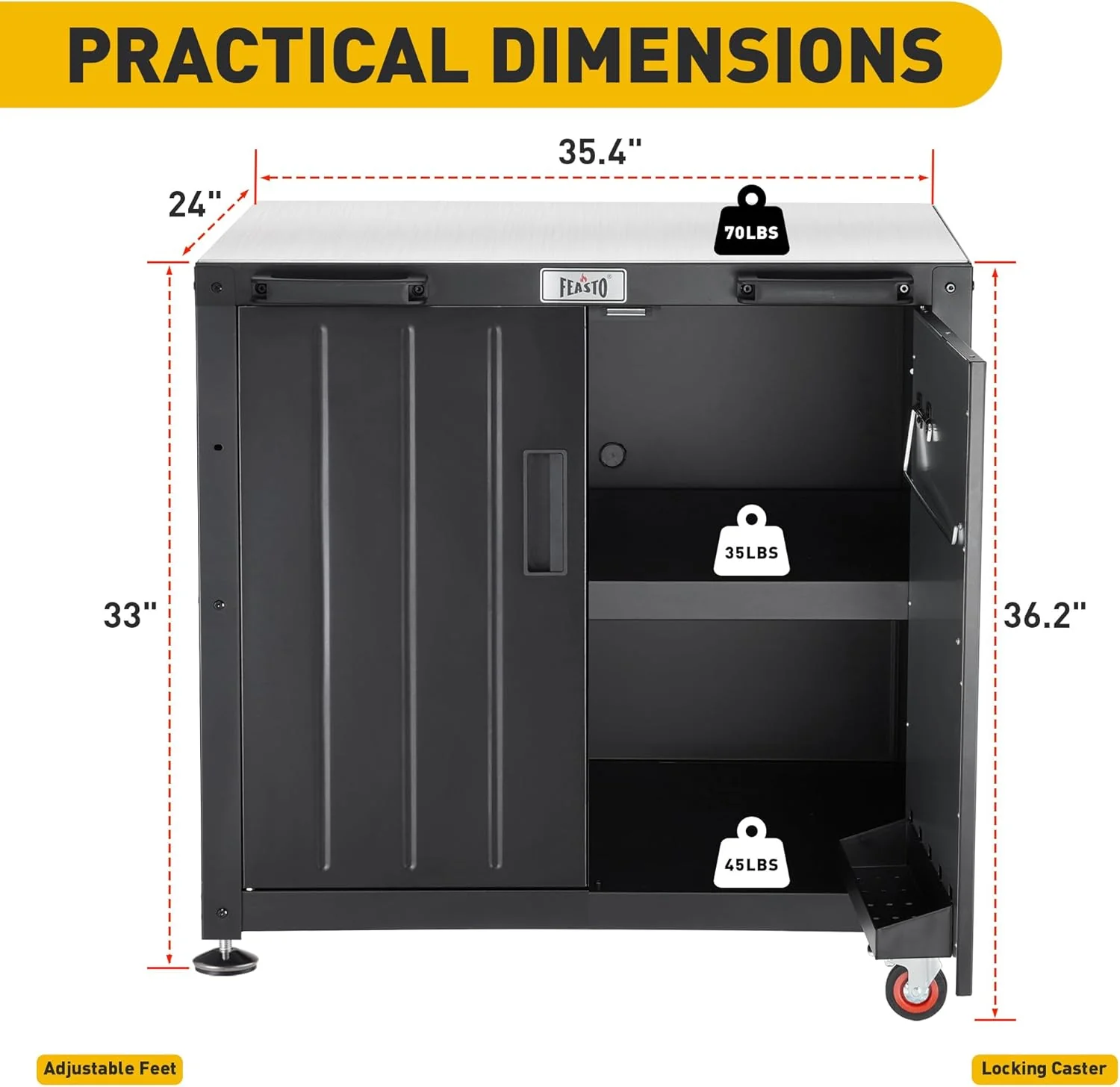 Modular Outdoor Kitchen Island with Propane Stoves and Storage