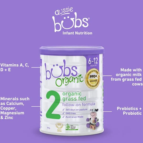 Bubs Organic 28.2 oz. Grass Fed Stage 2 Powder Infant Formula