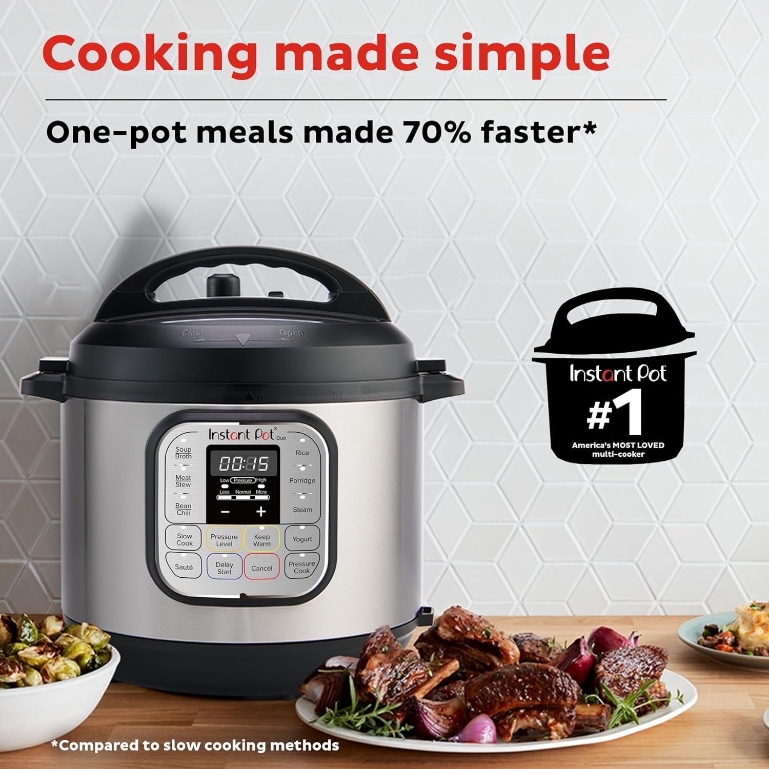 2024 Instant Pot Duo 7-in-1 Mini Electric Pressure Cooker  Slow Rice Cooker  Steamer  Sauté  Yogurt Maker  Warmer & Sterilizer  Includes Free App with over 1900 Recipes  Stainless Steel  3 Quart