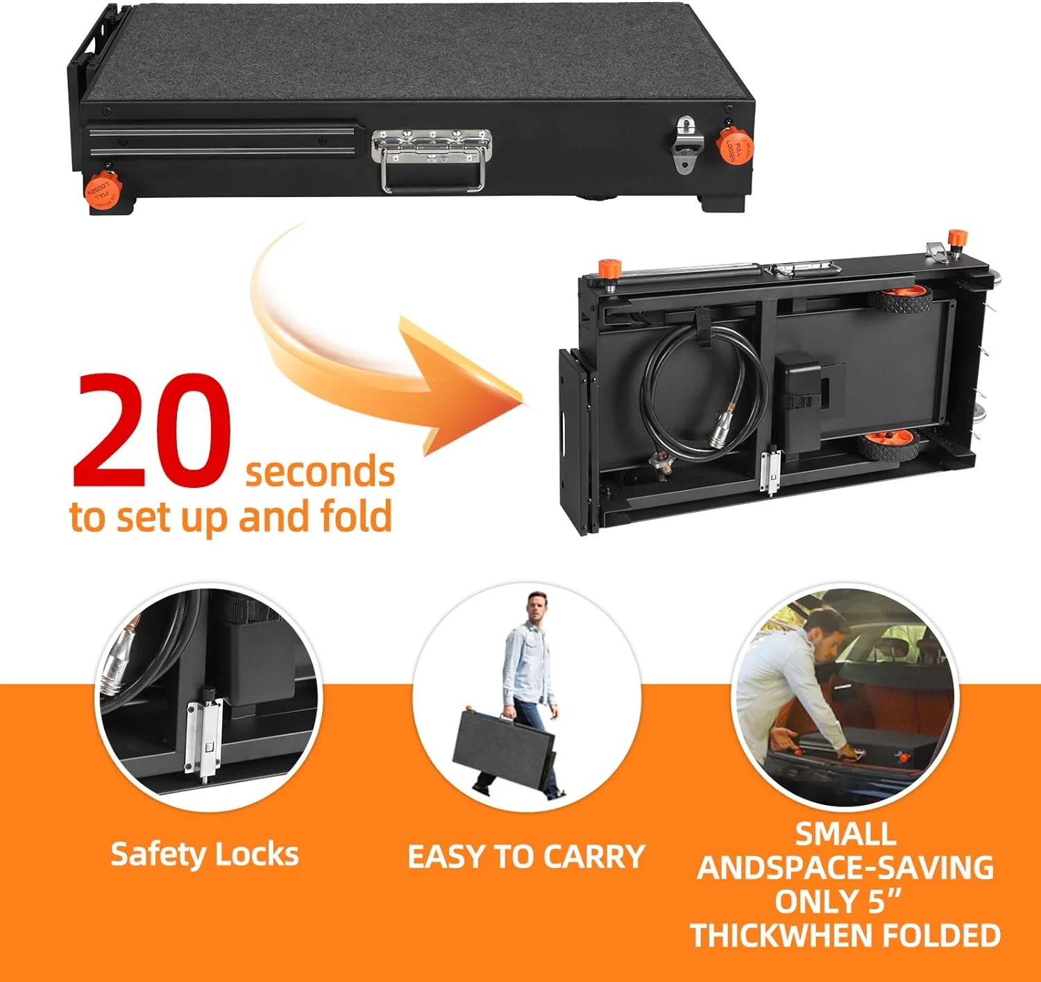 Grill Table for Outdoor Use: Universal Griddle Stand for 17