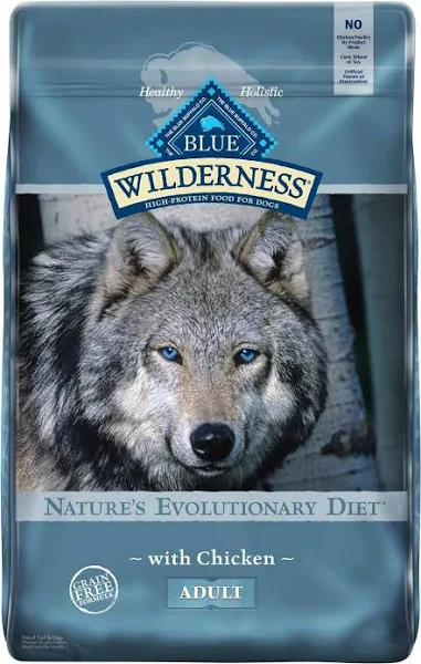 Blue Buffalo Blue Wilderness Dog Food, with Chicken, Nature's Evolutionary Diet, Adult - 11 lbs (4.9 kg)