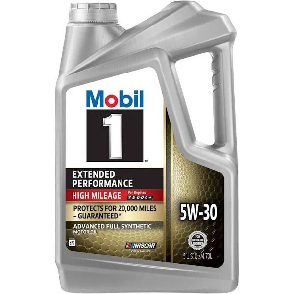Mobil 1 5W-30 Extended Performance High Mileage Formula Motor Oil - 5 qt