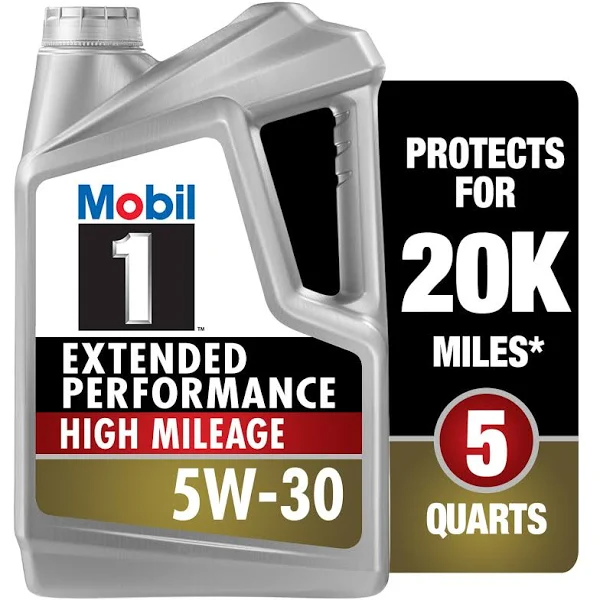 Mobil 1 5W-30 Extended Performance High Mileage Formula Motor Oil - 5 qt
