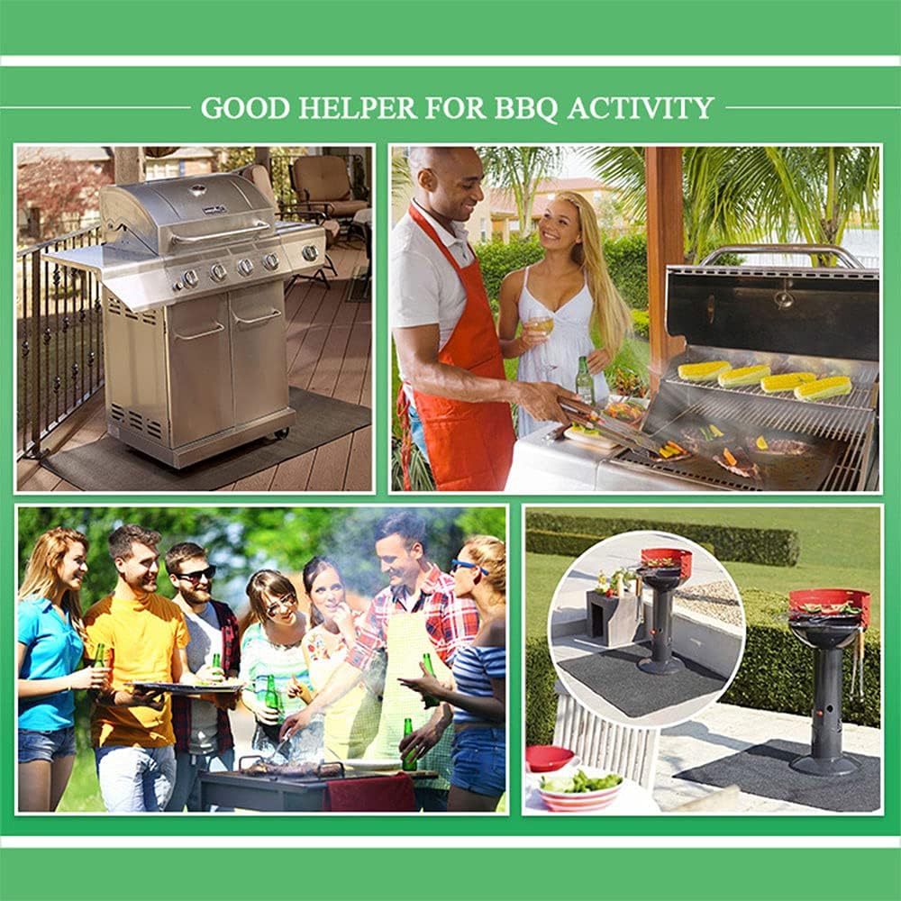 Protective Deck and Patio Mat for Under The Grill, BBQ Grill Pads & Floor Mats, 72x36