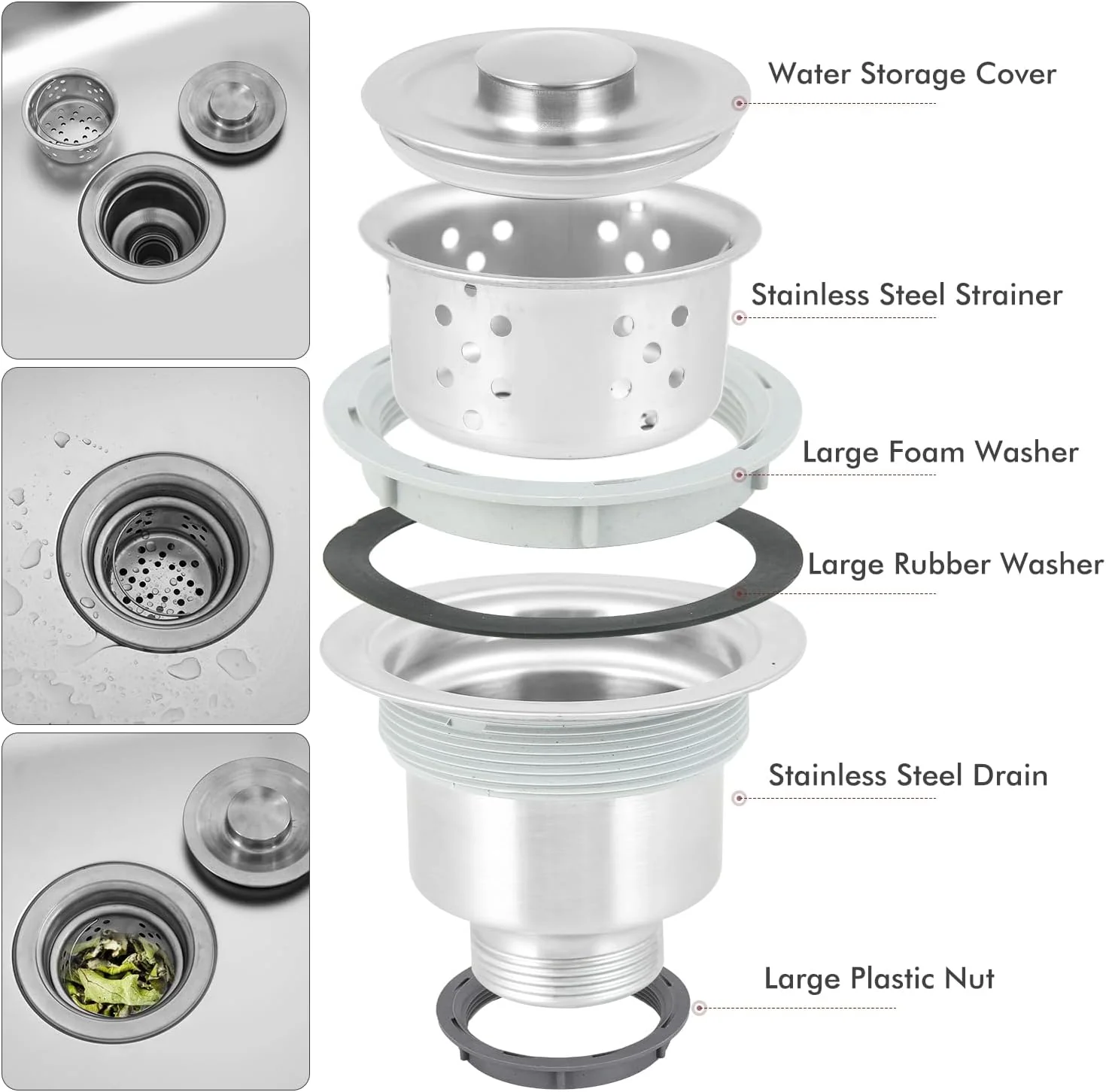 Modular Outdoor Kitchen Sink Station | Free Standing 304 Stainless Steel Utility Sink with Faucet