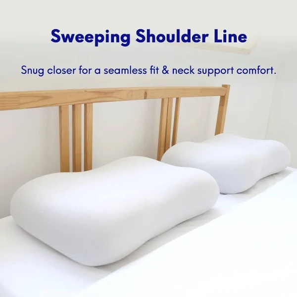Cushion Lab Deep Sleep Pillow, Patented Ergonomic Contour Design for Side & Back