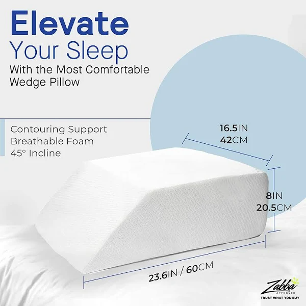 Restorology Elevating Foam Leg Rest Pillow - Wedge Pillow - Reduces Back Pain