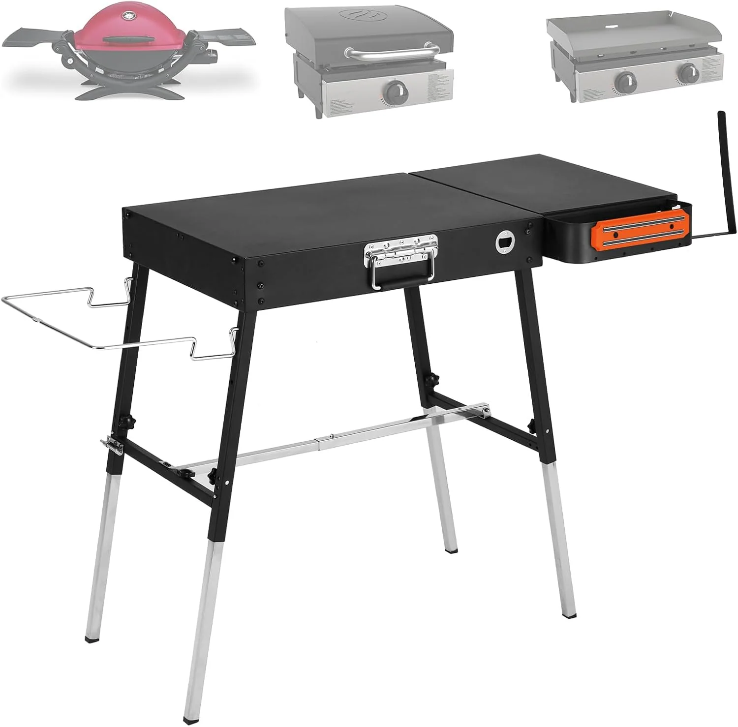 Adjustable Folding Grill Stand for 17�� or 22�� Blackstone Griddles