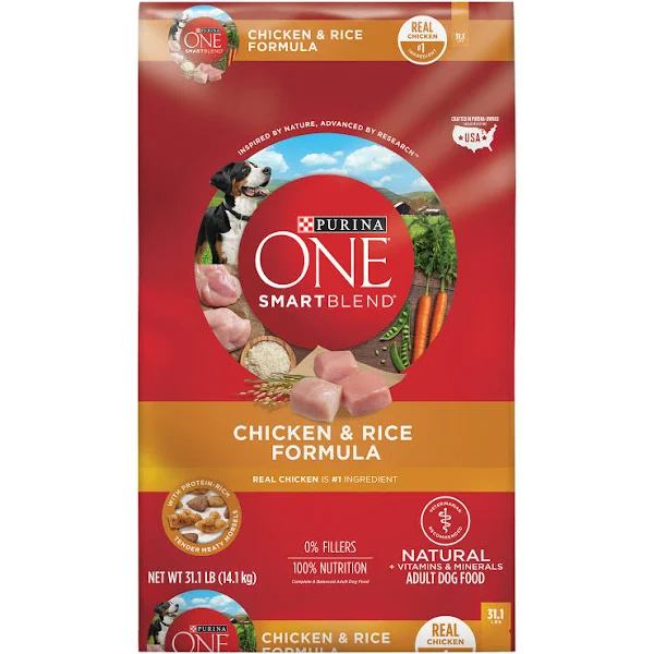 Purina ONE SmartBlend Chicken & Rice Formula Adult Dry Dog Food - 31.1 lb. Bag