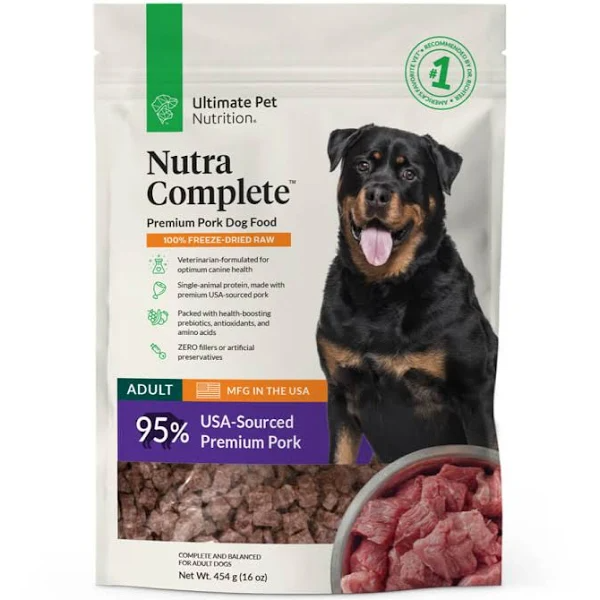 Ultimate Pet Nutrition Nutra Complete Pork Dog Food, 16-oz