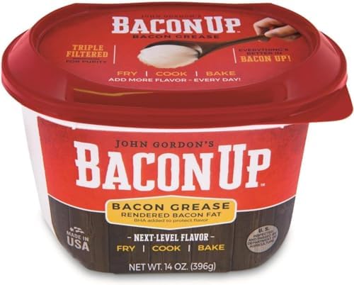 2024 Bacon Up Bacon Grease Rendered Bacon Fat for Frying  Cooking  Baking  14 ounces
