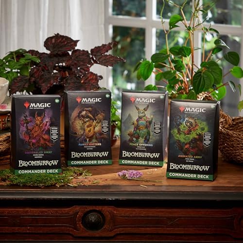 2024 Magic: The Gathering Bloomburrow Commander Deck Bundle – Includes All 4 Decks (Animated Army  Family Matters  Peace Offering  and Squirreled Away)