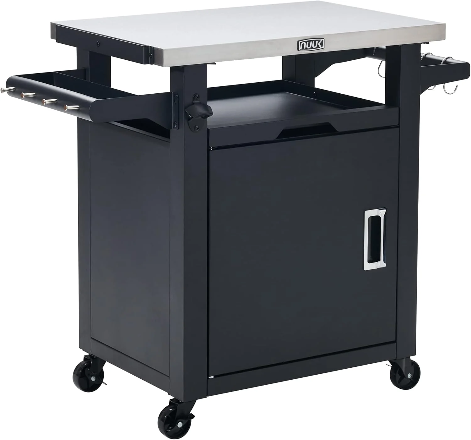 42-Inch Rolling Outdoor Kitchen Island and BBQ Serving Cart