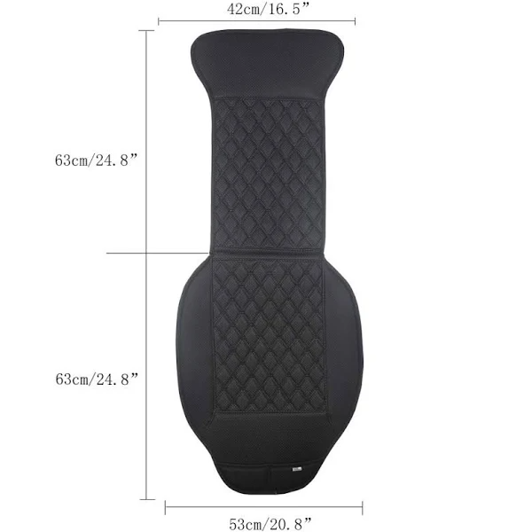 Black Panther 1 Pair Car Seat Covers, Luxury Car Protectors, Universal Anti-Slip Driver Seat Cover with Backrest,Diamond Pattern (Black)