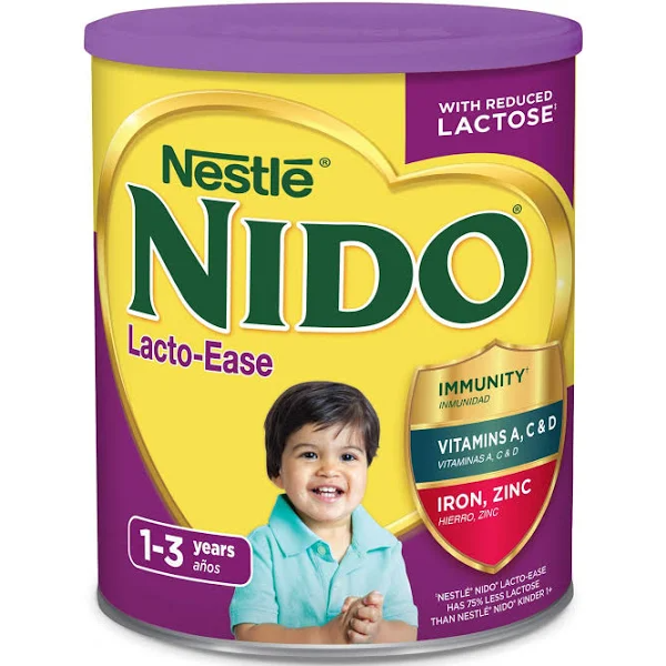 Nido Powdered Milk Beverage, Lacto-Ease, 1-3 Years - 28.2 oz