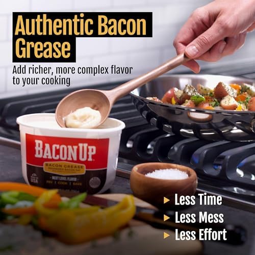 2024 Bacon Up Bacon Grease Rendered Bacon Fat for Frying  Cooking  Baking  14 ounces