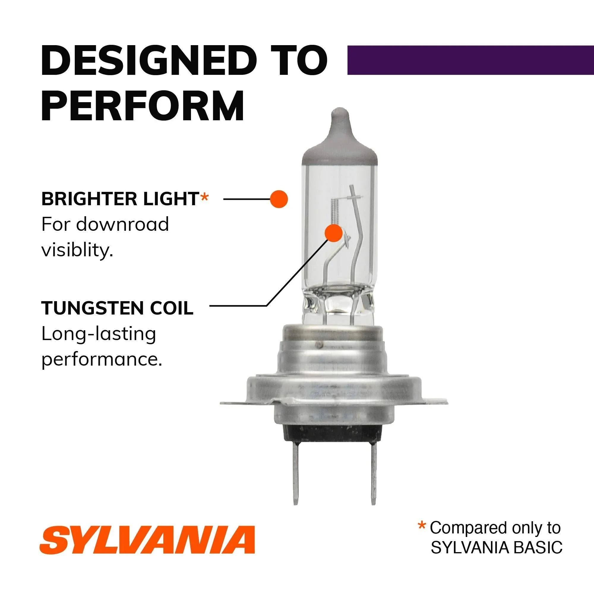 Sylvania H7 XtraVision Halogen Headlight Bulb (Pack of 2)