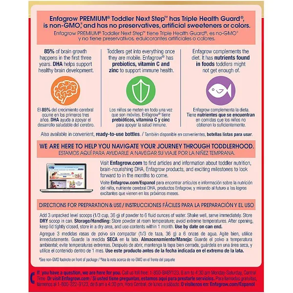 Enfagrow Premium Toddler Next Step Milk Drink 36.6 oz.