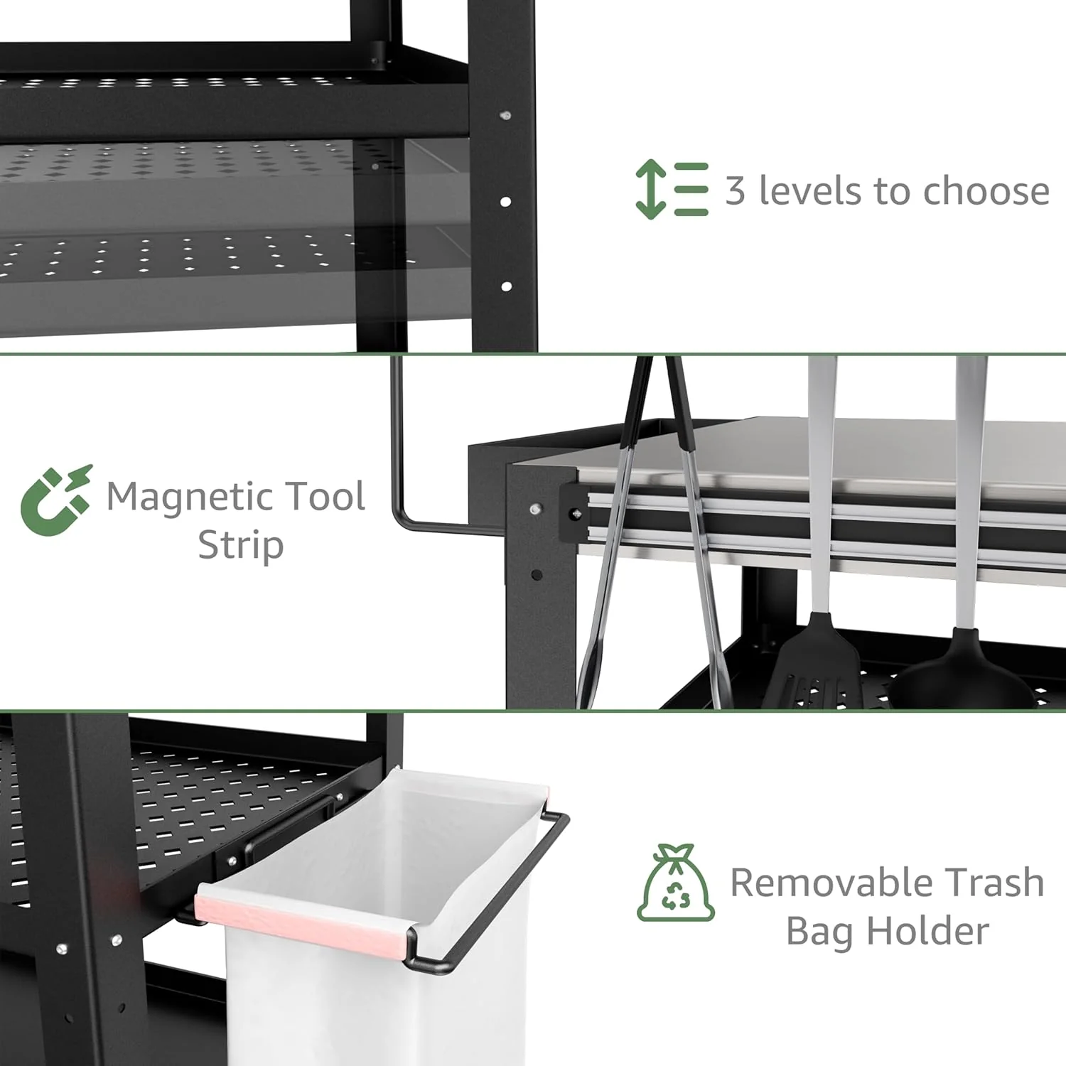 Stainless Steel Outdoor Grill Table with Wheels for 17���� or 22���� Griddles