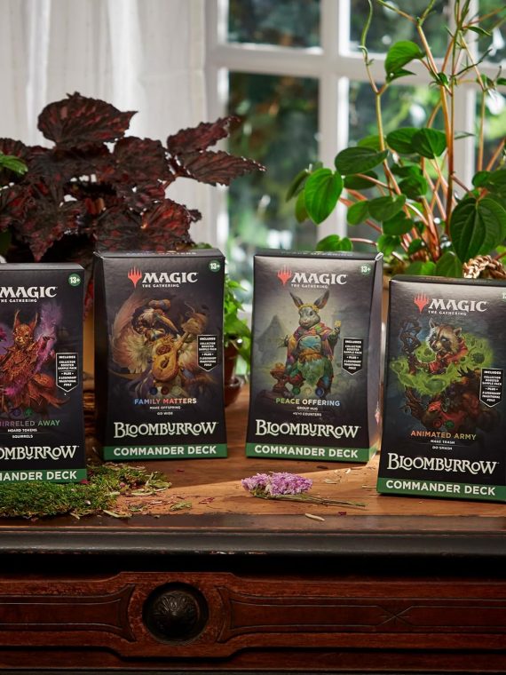 2024 Magic: The Gathering Bloomburrow Commander Deck Bundle – Includes All 4 Decks (Animated Army  Family Matters  Peace Offering  and Squirreled Away)