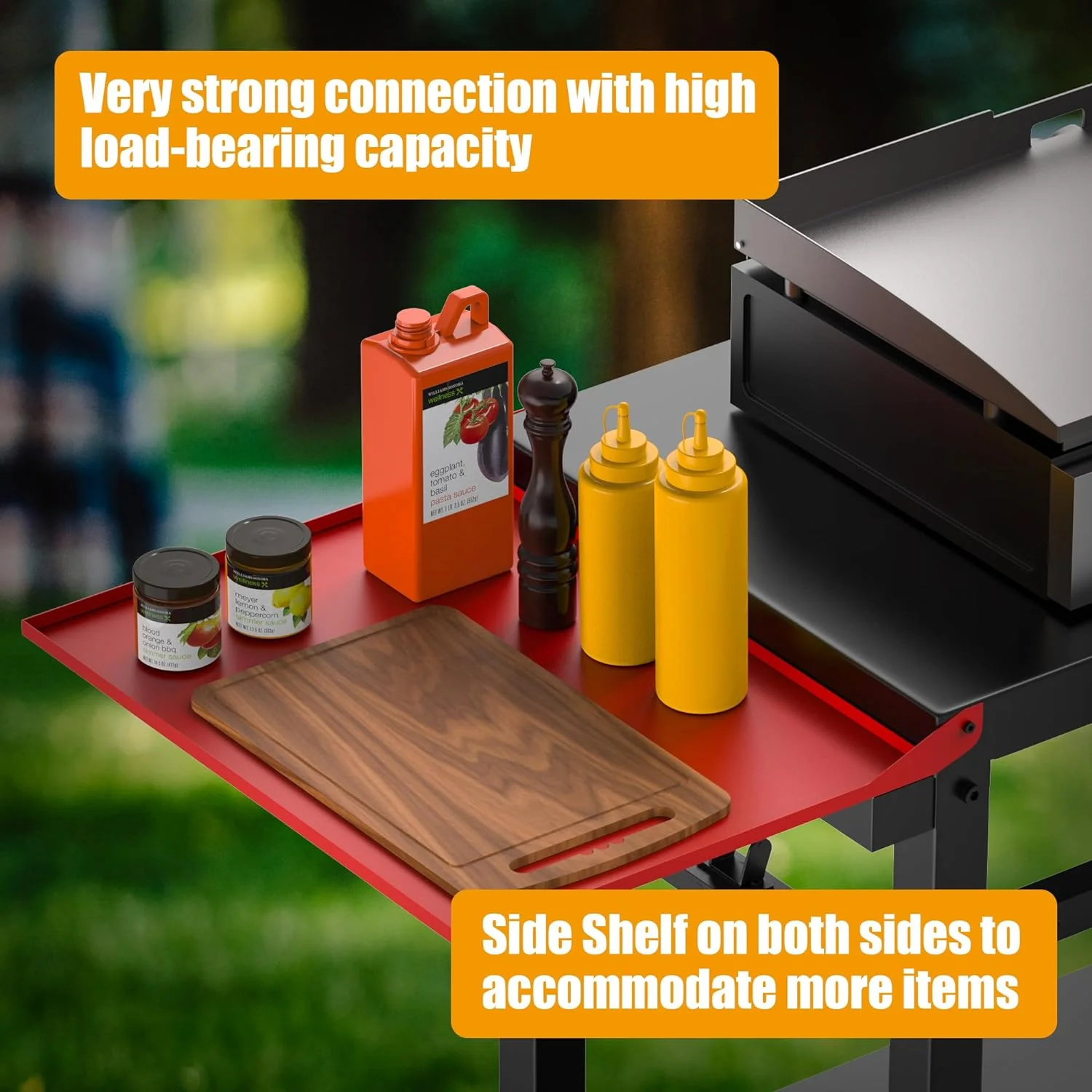 Universal Portable Griddle Table Stand - Foldable BBQ Grill Cart