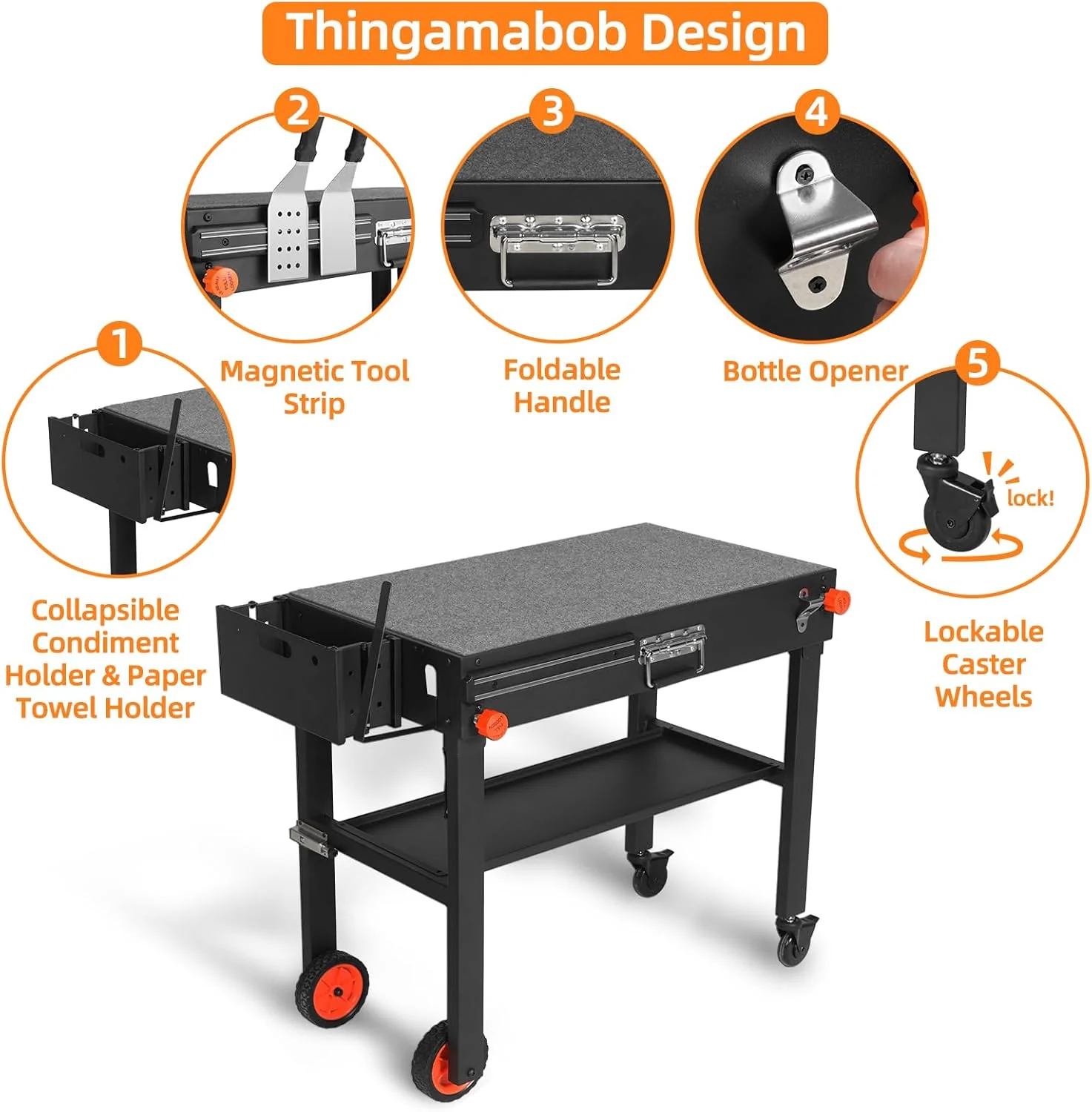 Grill Table for Outdoor Use: Universal Griddle Stand for 17