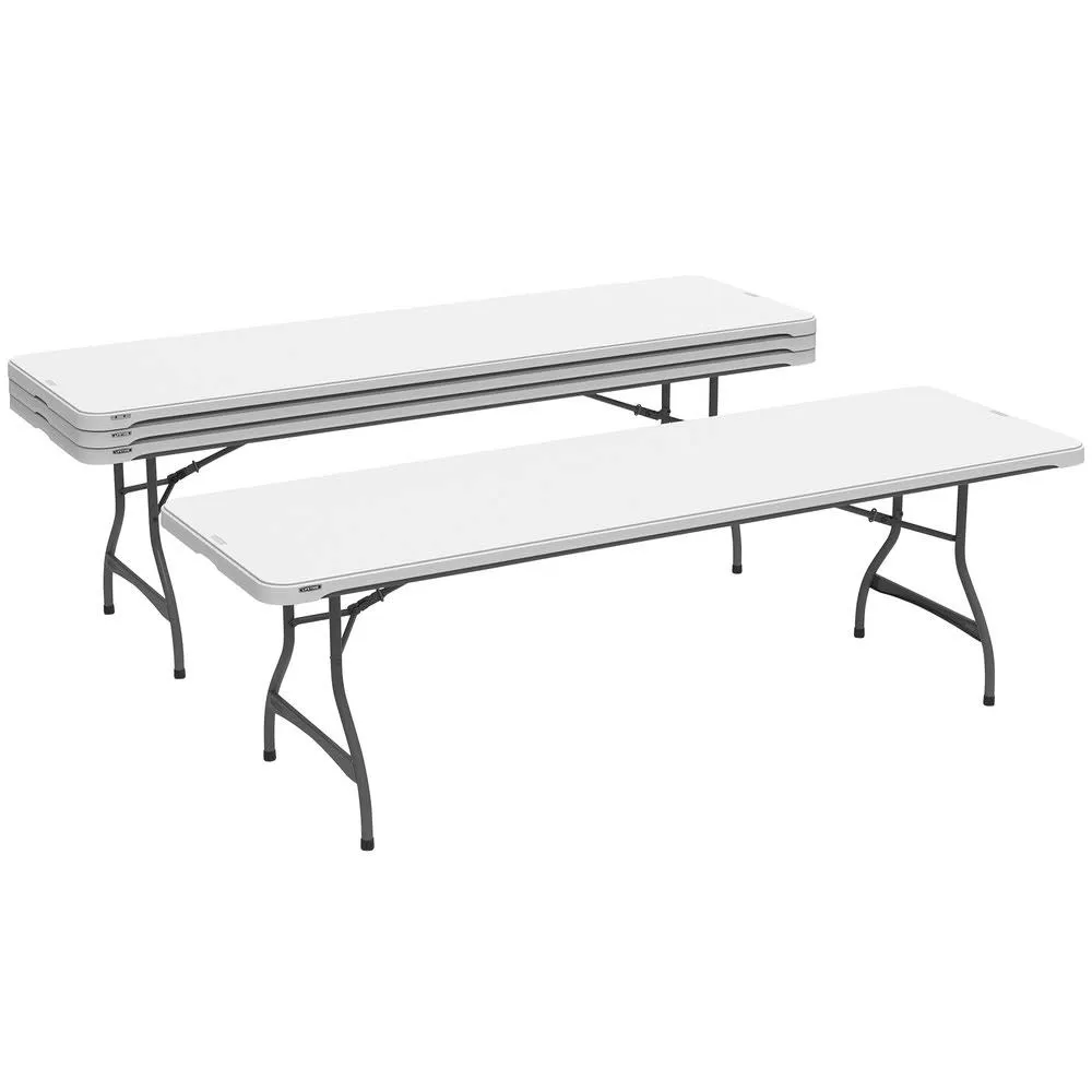 Lifetime 4-Pack Commercial Stacking 8 ft Folding Table - White (80344)