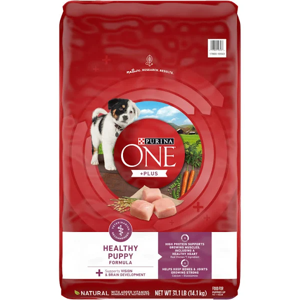 Purina One Plus Food for Puppies, Healthy Puppy Formula - 31.1 lb