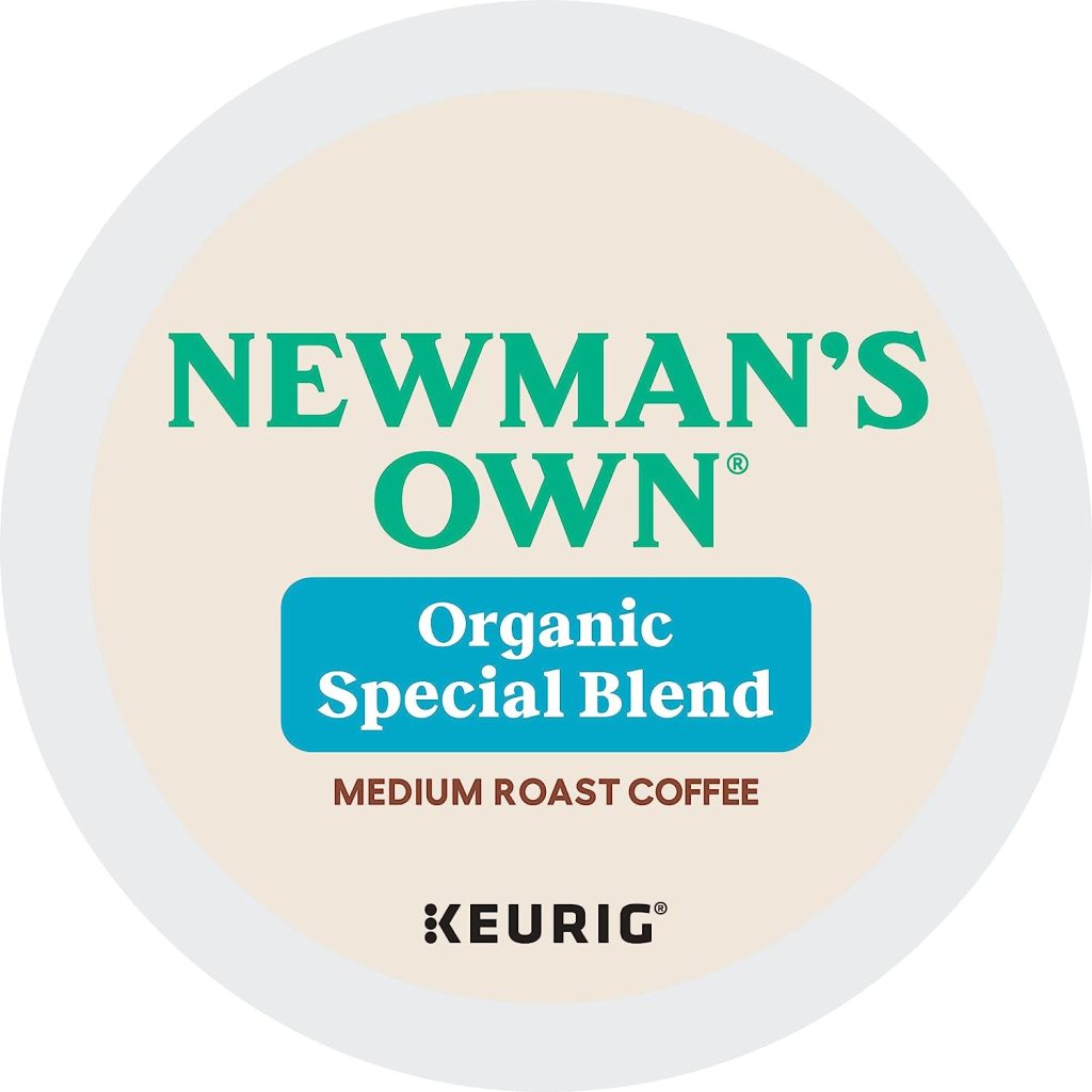 Newman’s Own Organics Medium Roast Coffee K-Cup Pods, 96 Count, USDA Organic, Fair Trade Certified